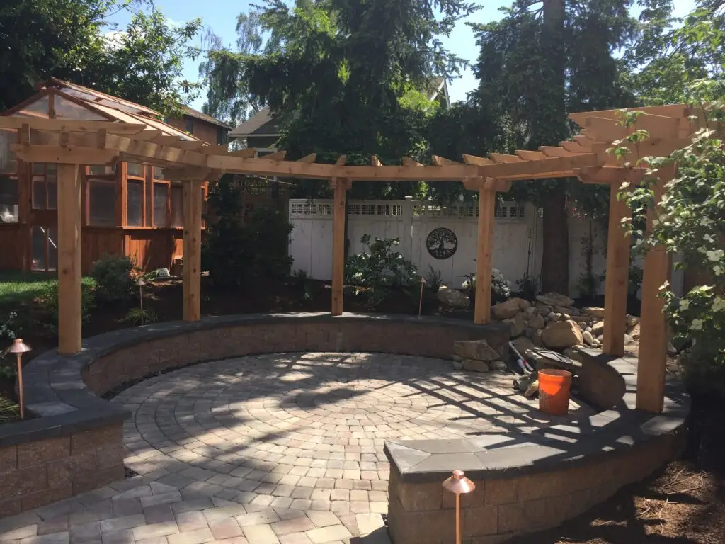 Circular Wall and Patio